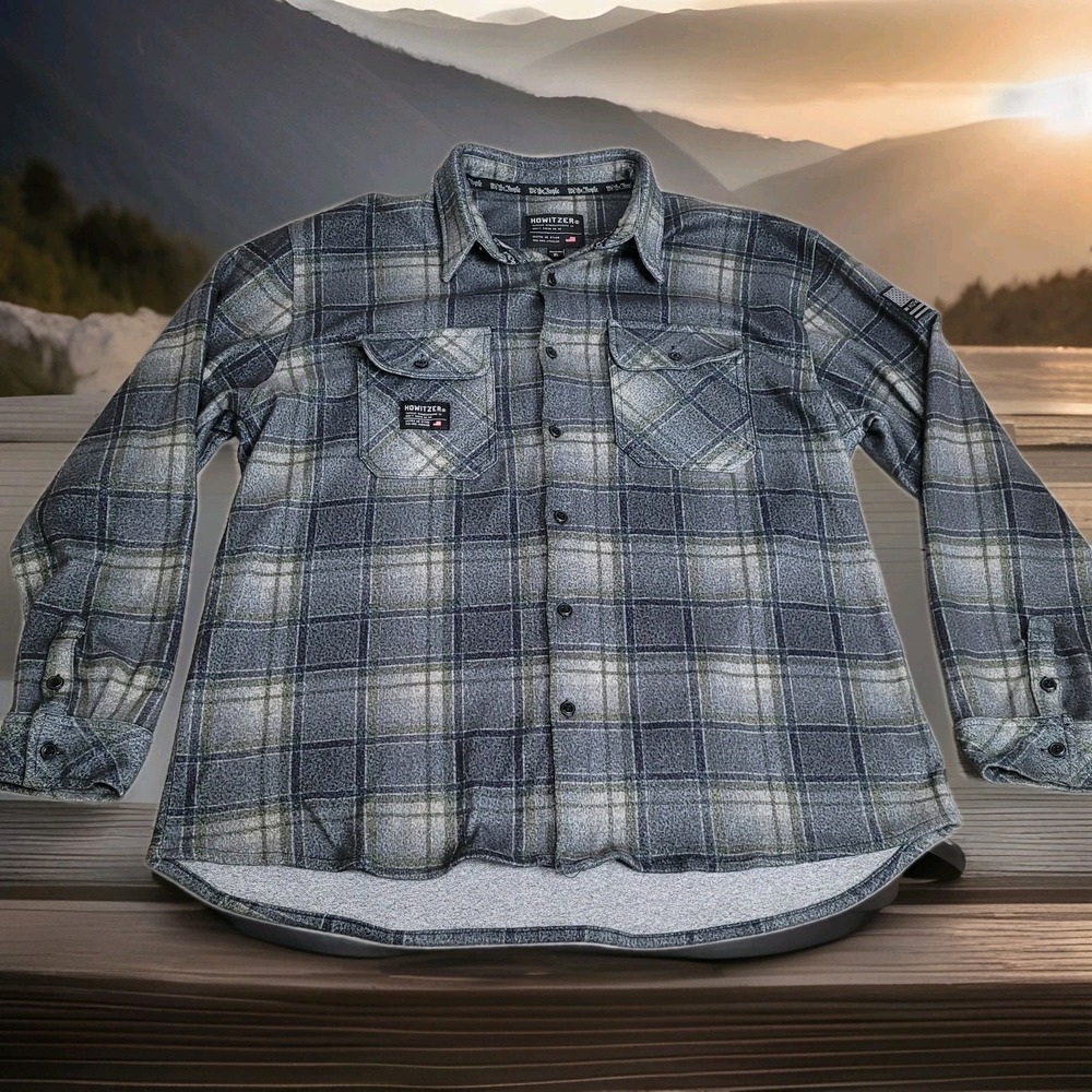 Howitzer Flannel Shirt Men's XL Plaid "We The People" Series Military Gorpcore‎